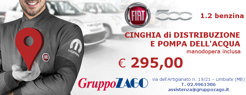 Cinghia distribuzione Fiat 500 € 295 da Gruppo Zago